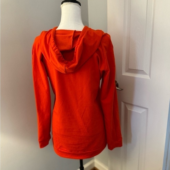 BEPEI tunic pullover longer hoodie orange Size L - Picture 6 of 9